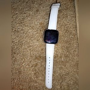 For parts versa 2 fitbit, white leather band not included
